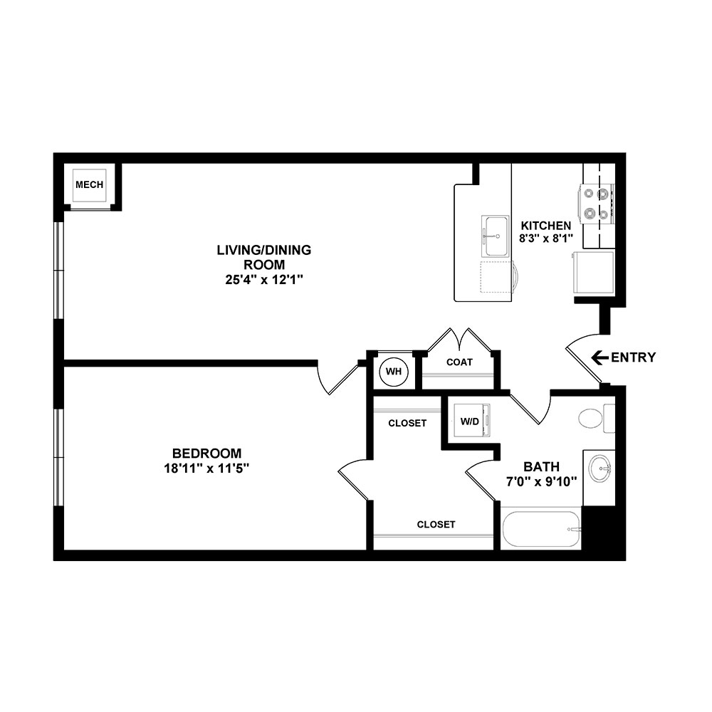 Bennett Cerf 1 Bedroom | 1 Bath 803 sq. ft. $Call for Pricing