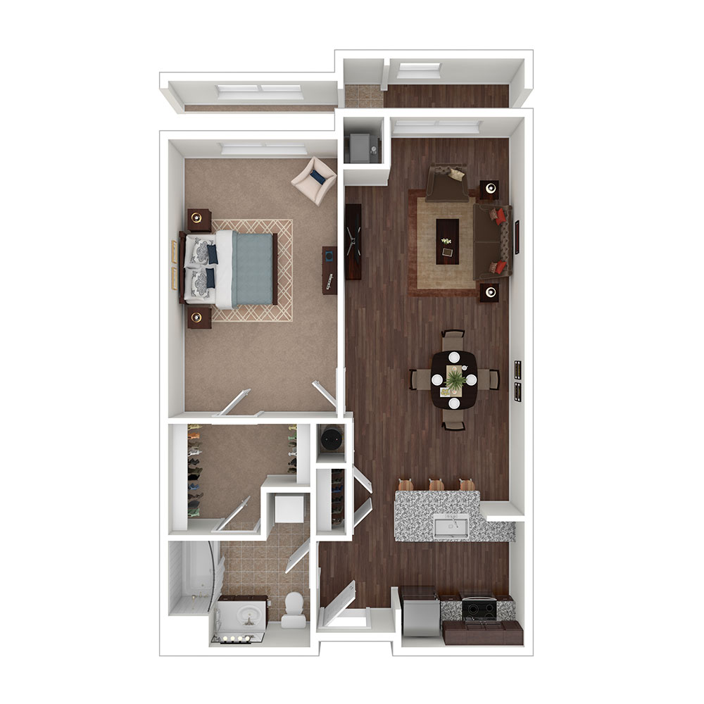 Cape Horn 1 Bedroom | 1 Bath 821 sq. ft. $Call for Pricing