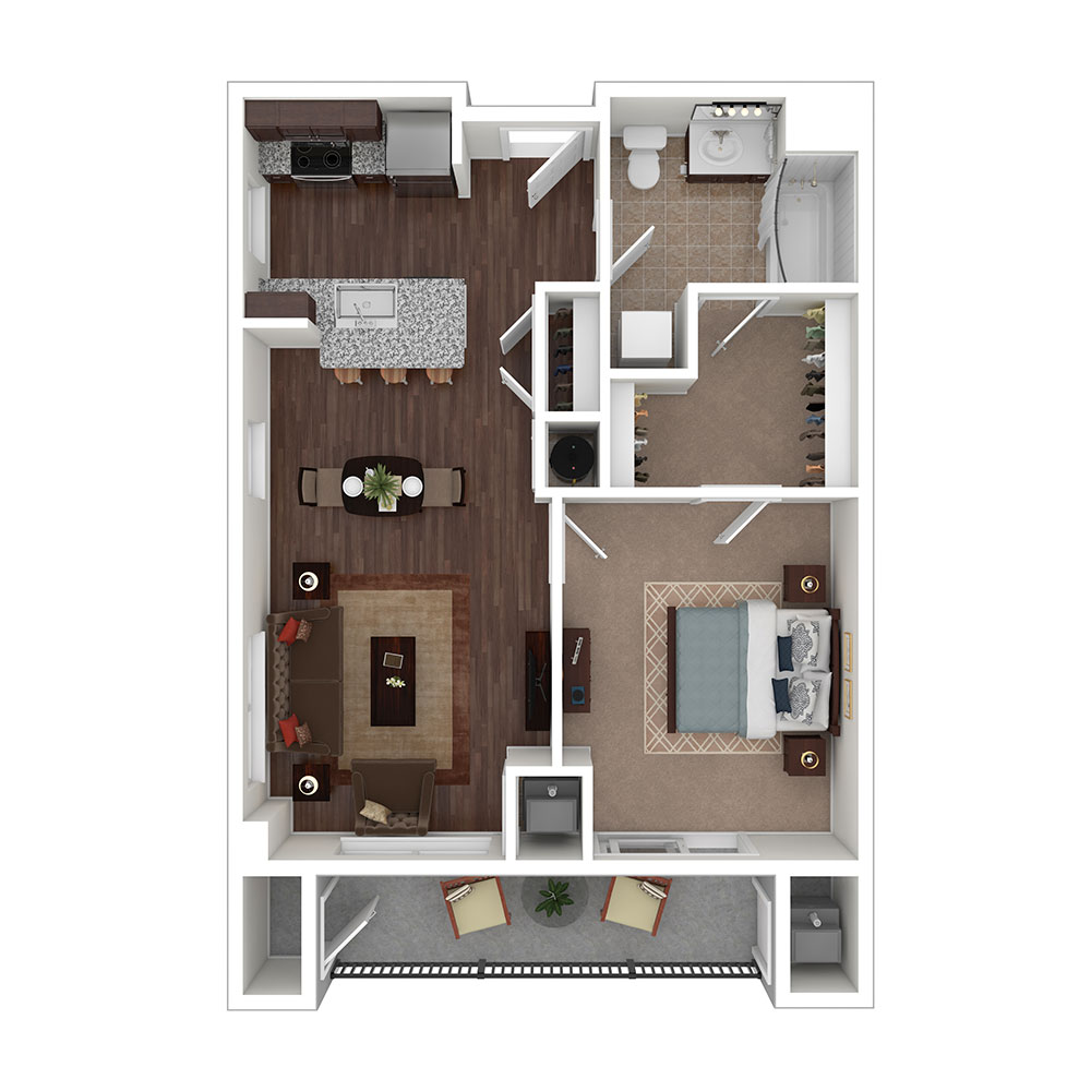 Winfield w/ Balcony 1 Bedroom | 1 Bath 684 sq. ft. $Call for Pricing
